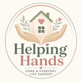 Helping Hands logo: a house and heart cradled by two hands